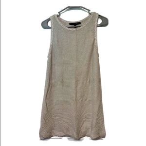 NWT White House Black Market Tan Cream Glittery Sleeveless Top